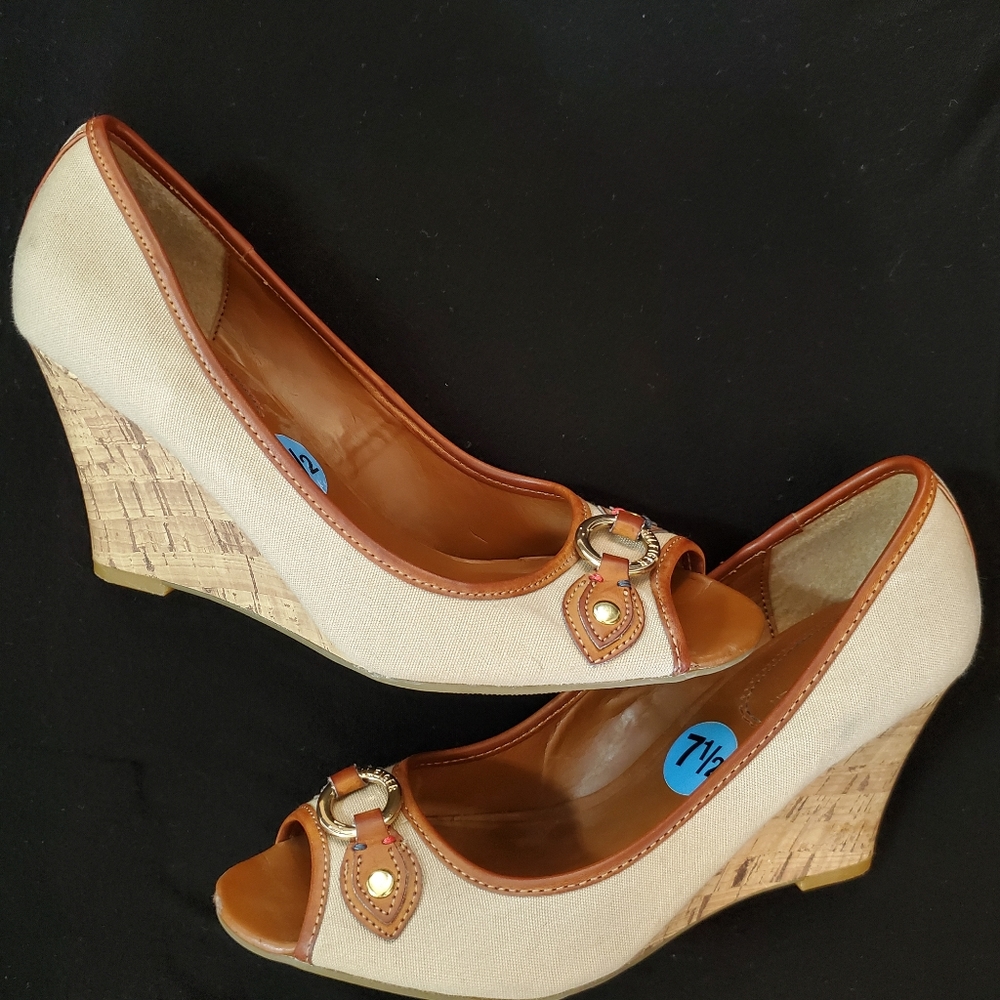 Tommy Hilfiger cork wedges 7.5